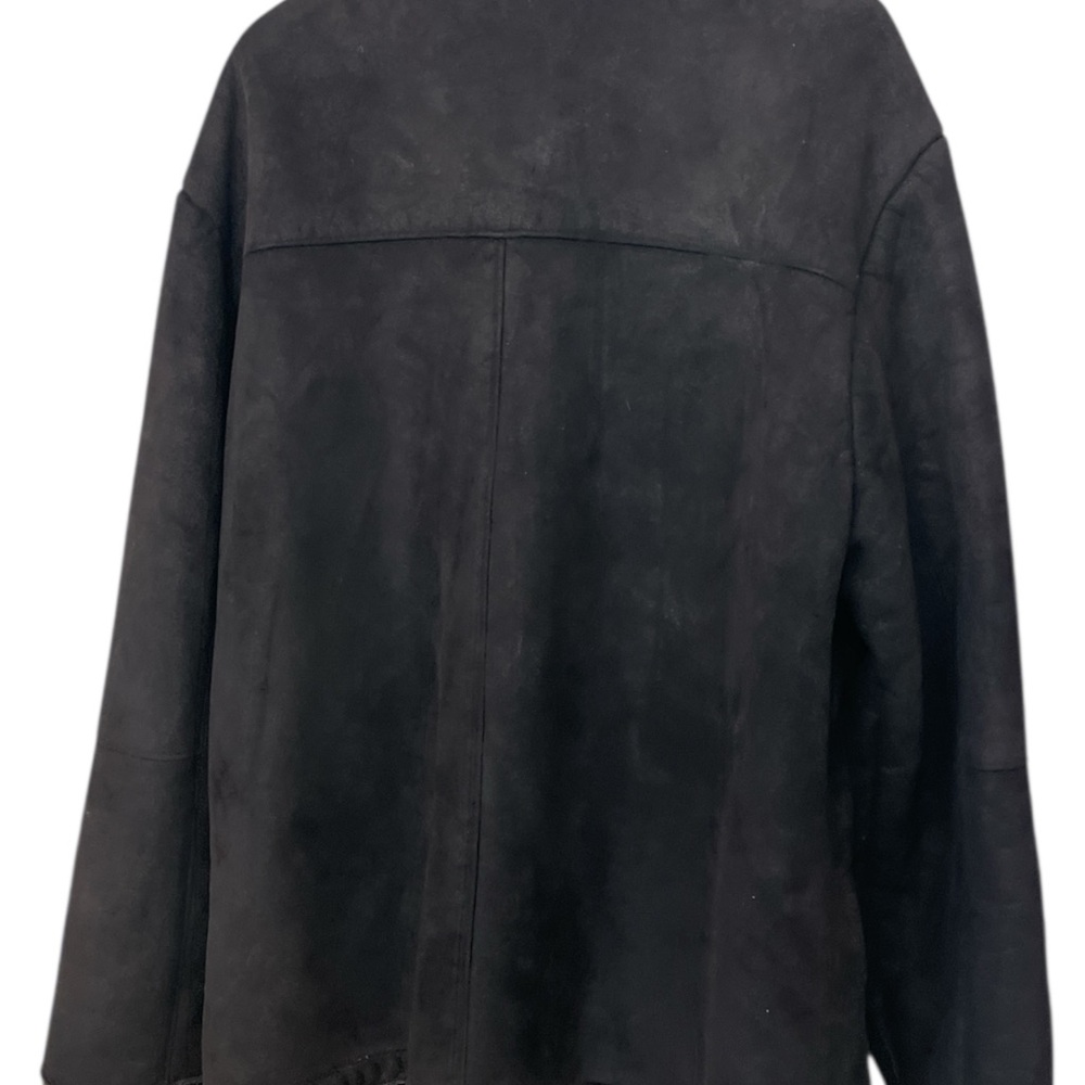 Weatherproof jacket black face suede collared zip pockets Sherpa lined size XL - Picture 2 of 7